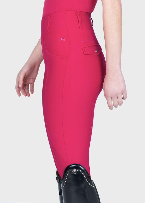 Leggings Pantalón Mujer Equitación Maximilian Pro Full Grip Frambuesa 2/7