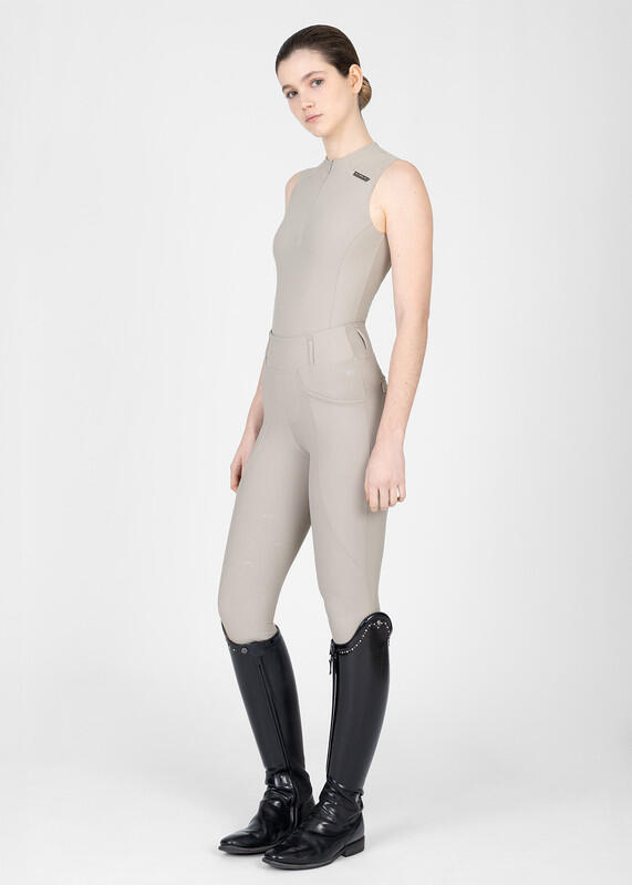 Leggings Pantalón Mujer Equitación Maximilian Pro Full Grip Topo Suave 6/7