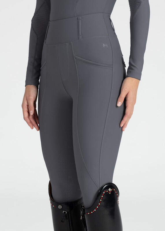 Leggings Pantalón Mujer Equitación Maximilian Pro Full Grip Grafito 5/7