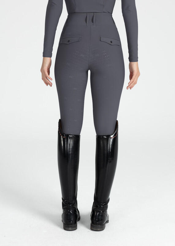 Leggings Pantalón Mujer Equitación Maximilian Pro Full Grip Grafito 4/7