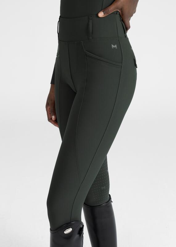 Leggings Pantalón Mujer Equitación Maximilian Pro Full Grip Verde Cazador 5/7