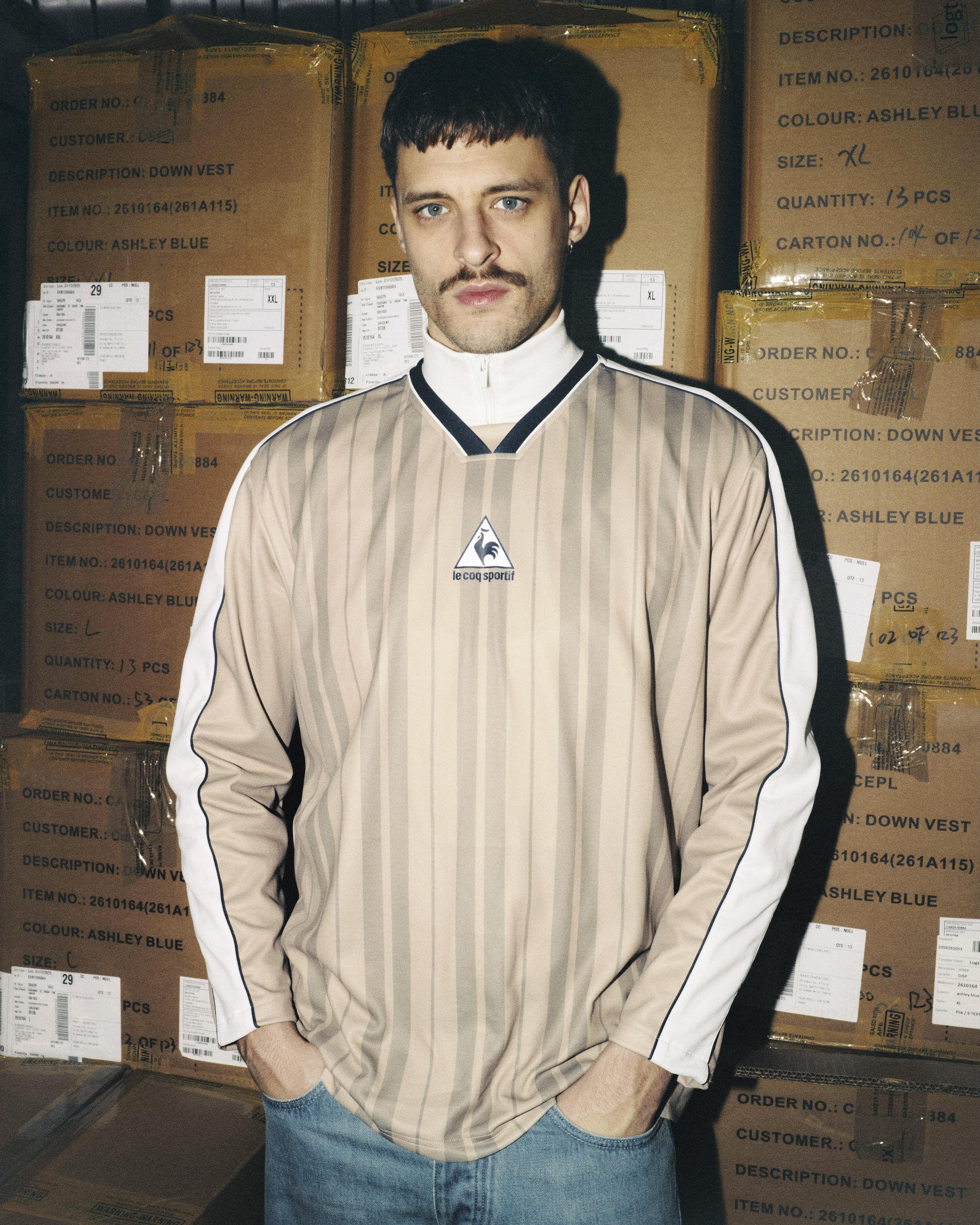 Maillot relax en double face avec bandes ton sur ton JERSEY 7/7