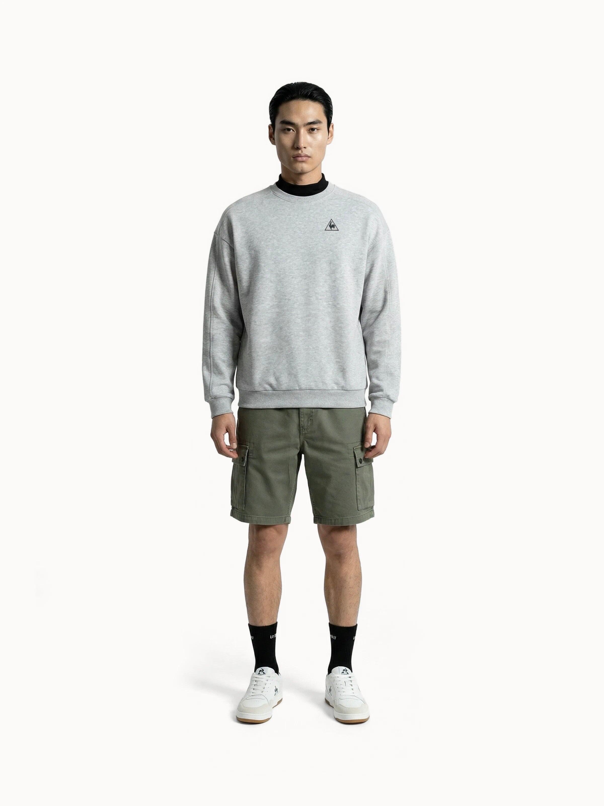 Sweat col rond relax en molleton gratté Contemporain 6/7