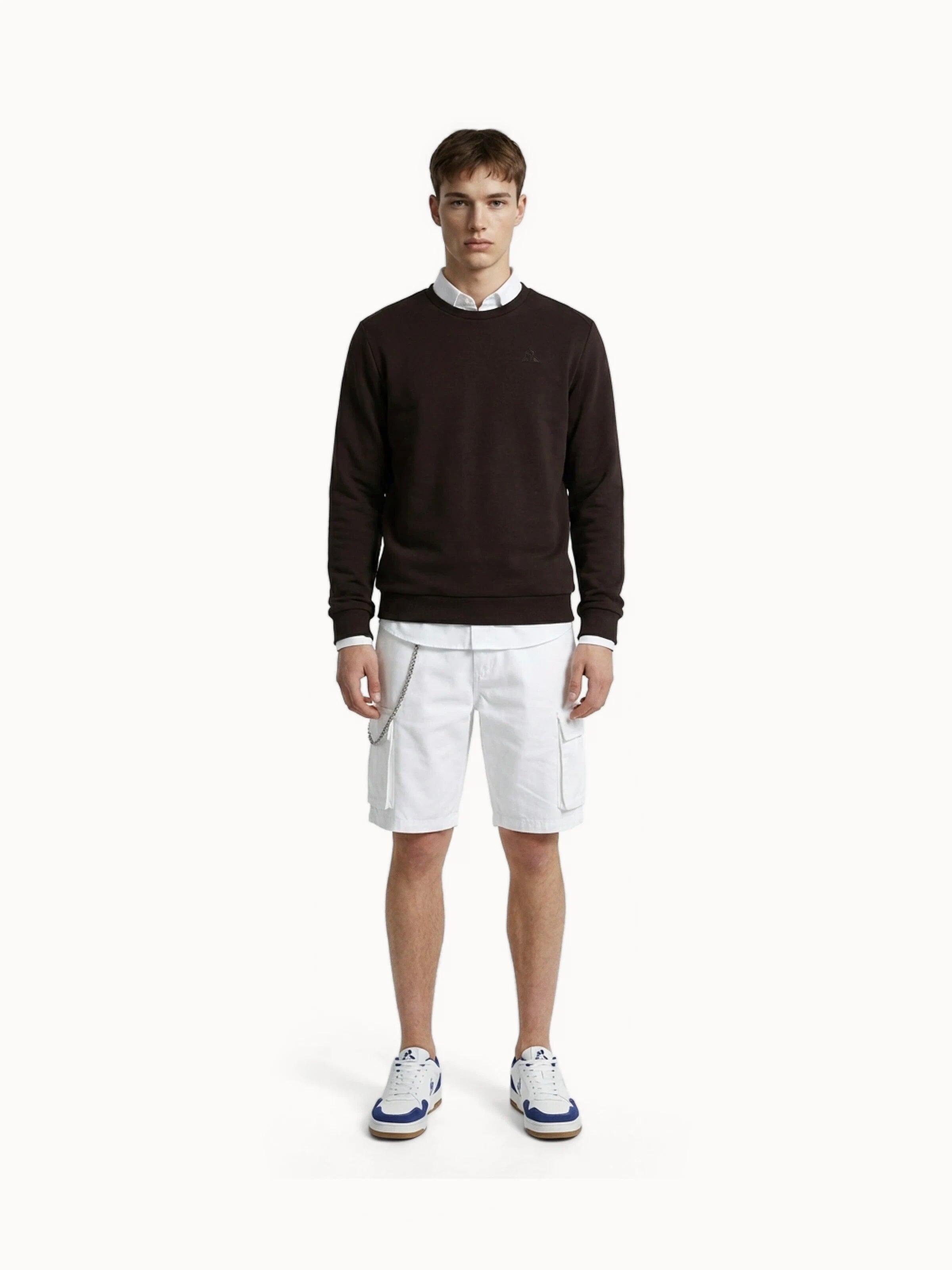 Sweat col rond Essentiel en double face Essentiels ton/ton 4/4