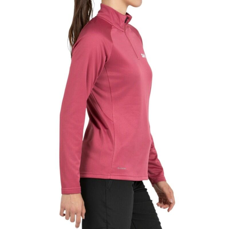 Sudadera media cremallera rosa +8000 mujer 2/3
