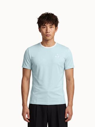 Maillot de tennis en jersey polyester à col en mesh
