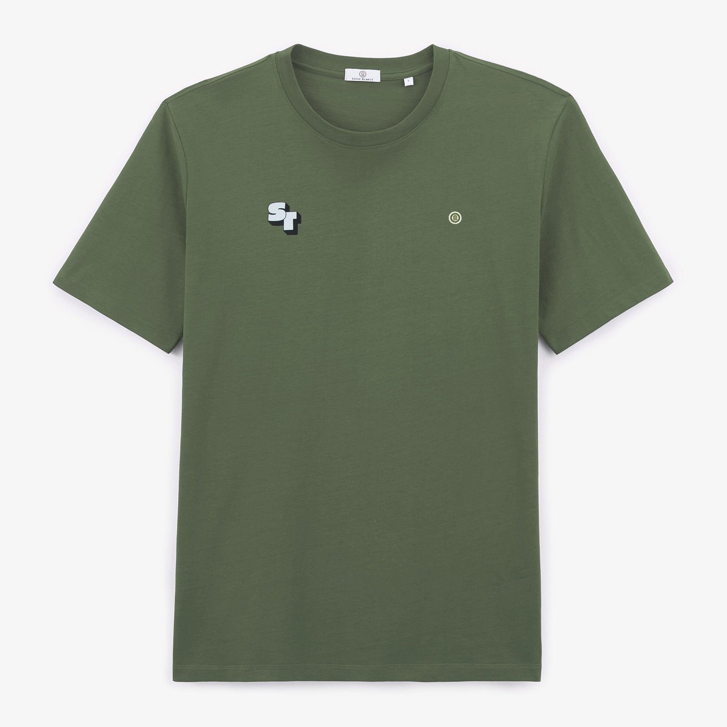 T-shirt "ST 3D" manches courtes en coton vert army Stade Toulousain 3/6