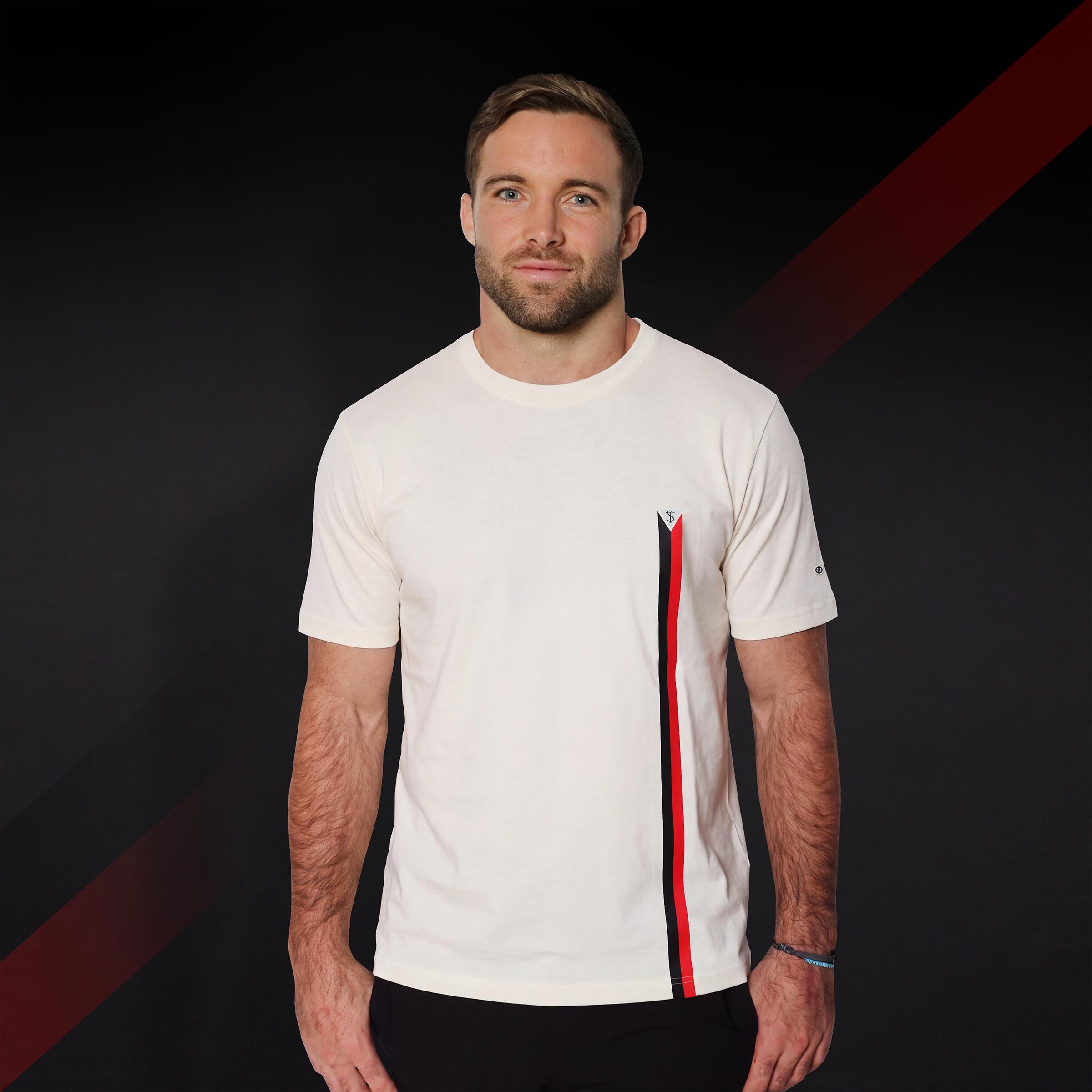 T-shirt "Vierge rouge" manches courtes en coton jersey blanc Stade Toulousain 2/7