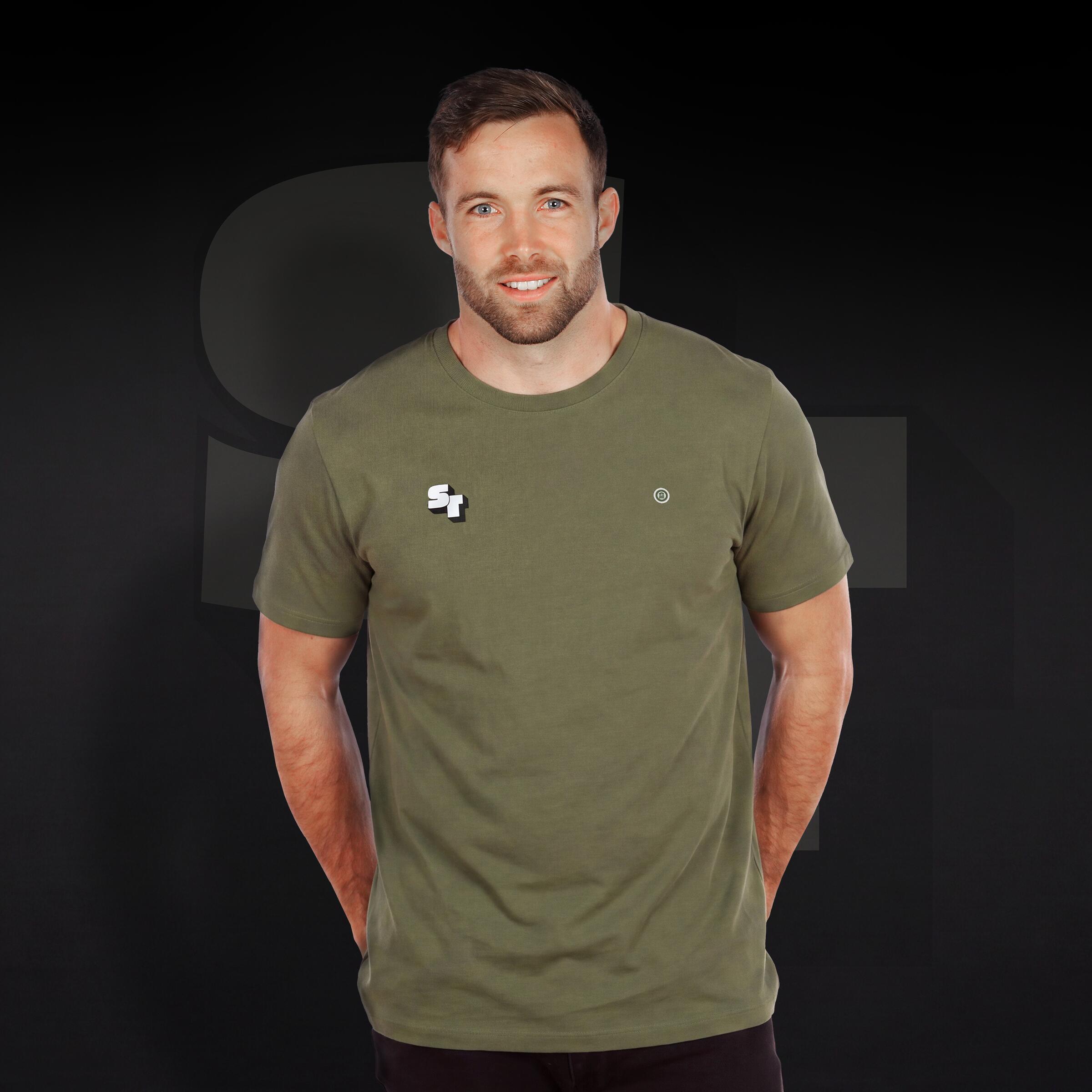 T-shirt "ST 3D" manches courtes en coton vert army Stade Toulousain 2/6