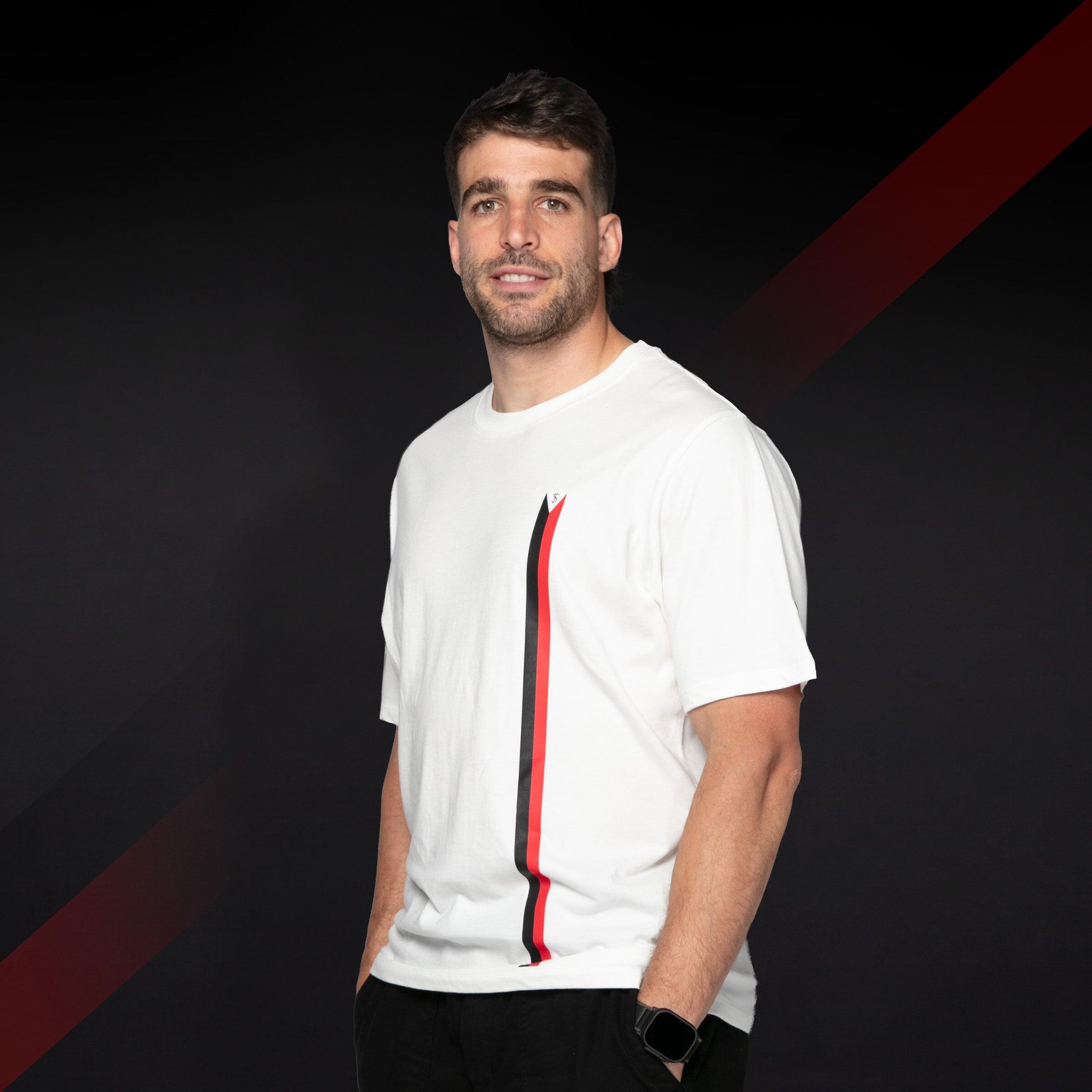 T-shirt "Vierge rouge" manches courtes en coton jersey blanc Stade Toulousain 7/7