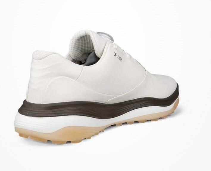 Chaussures de golf Ecco LT1 Boa pour homme, blanches et marron 2/4