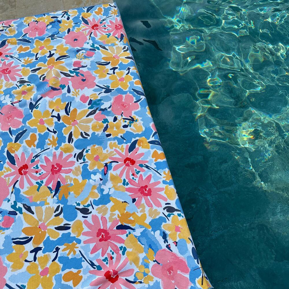 Serviette de plage 160 x 90 cm, imprimée à motif floral 6/7