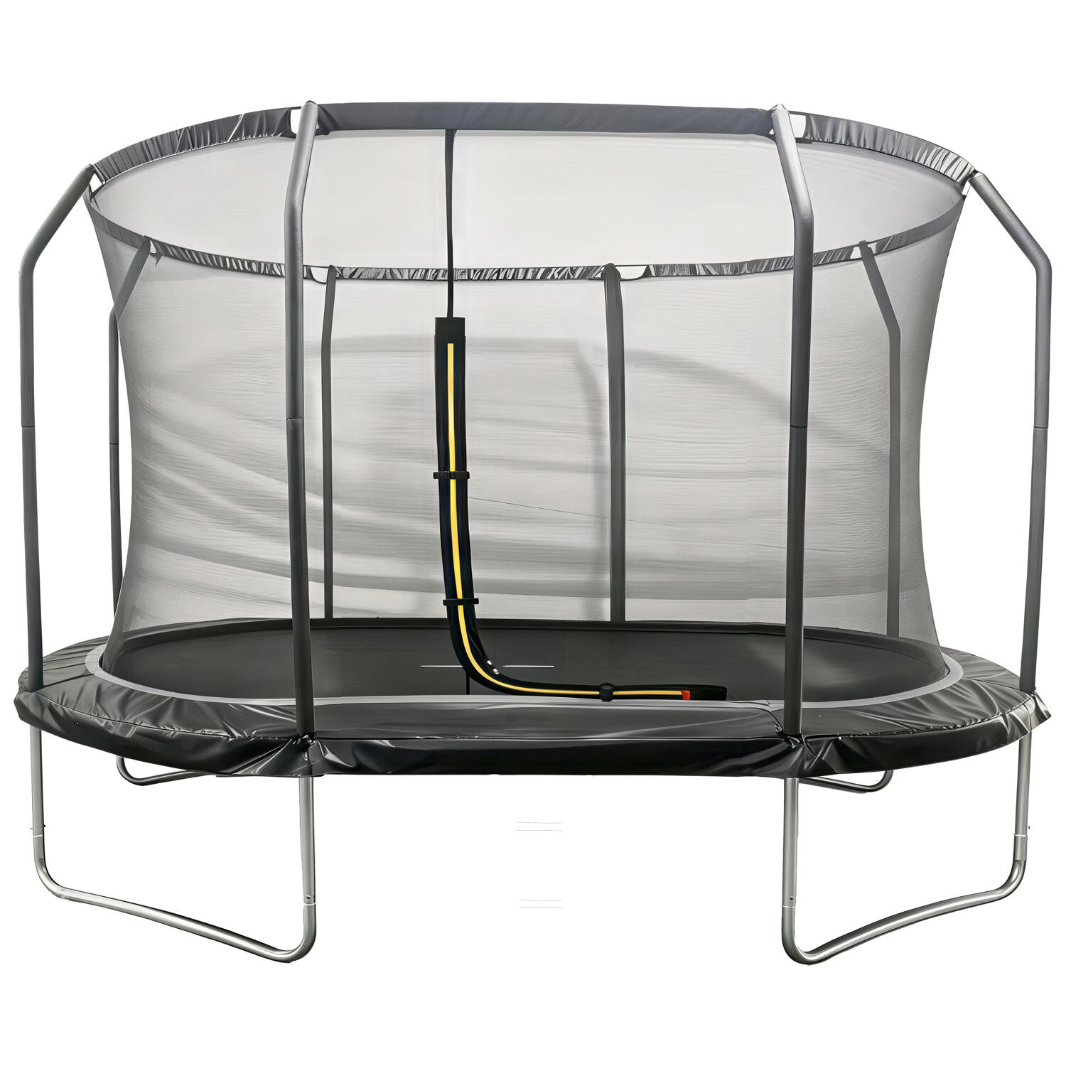 Trampoline ovale 366x244cm noir SYDNEY + filet et échelle 2/7