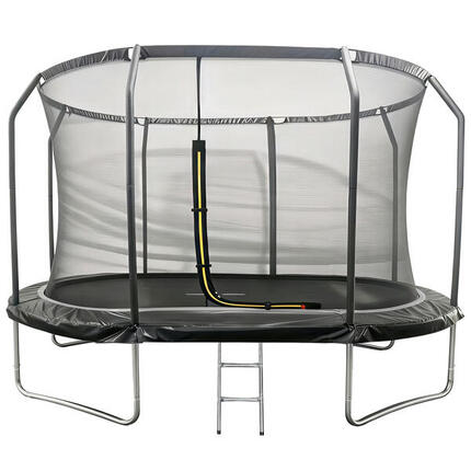 Trampoline ovale 366x244cm noir SYDNEY + filet et échelle