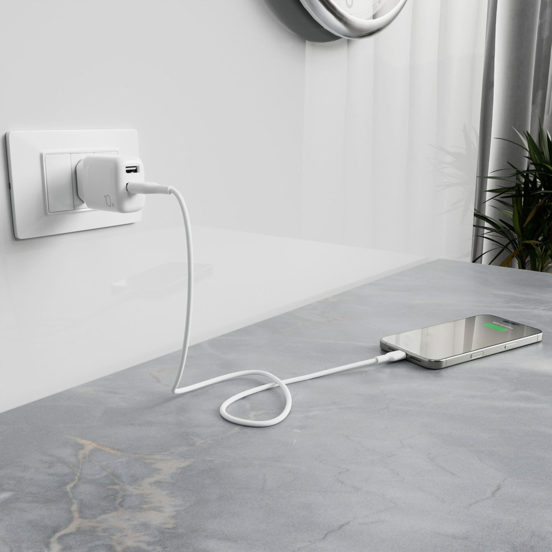 Kit Energia 10W USB‑A + cavo USB‑C 6/6