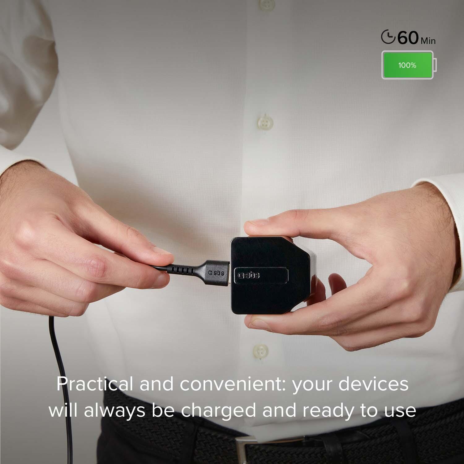 Kit caricatore UK con cavo USB + Micro‑USB 4/4