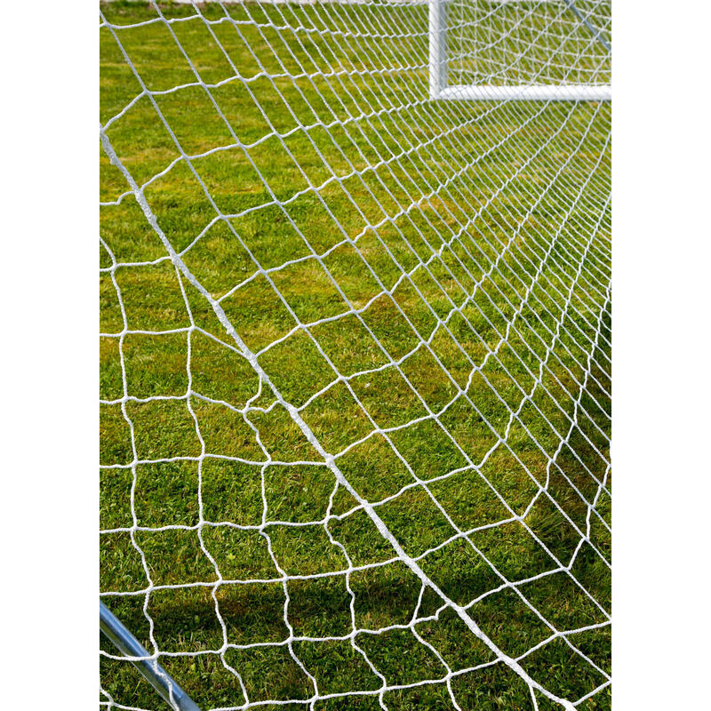 Rede de golo de futebol de 11 x 4mm - Branco - Para golo 7,32 x 2,44 x 2 x 2 m