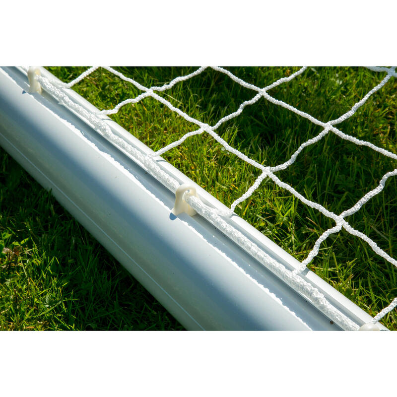 11-a-side voetbaldoelnet 4mm - Wit - Voor doel 7,32 x 2,44 x 2 x 2 m