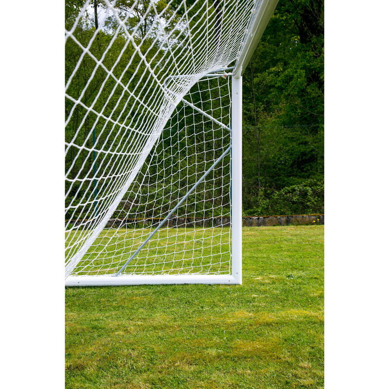 Rede de golo de futebol de 11 x 4mm - Branco - Para golo 7,32 x 2,44 x 2 x 2 m