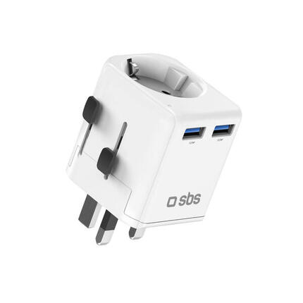 Adaptateur universel de voyage 2500 W avec fiches internationales RU, US, Asie