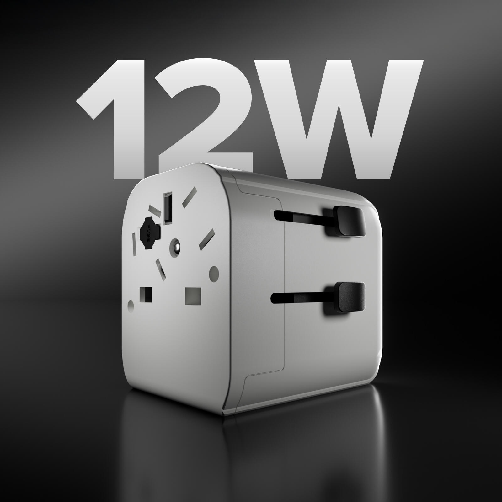 Adattatore universale da viaggio 2500W con spine internazionali 2/7