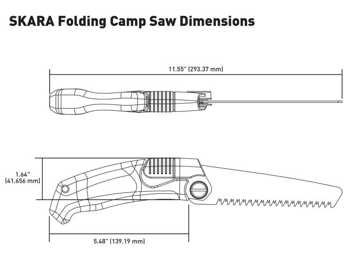 Piła Bushcraft GearAID Skara Camp SK5 Składana Etui 4/7
