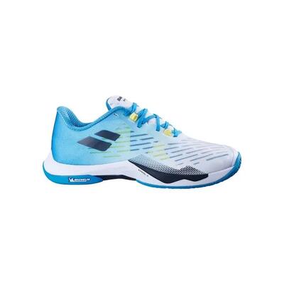 Schoenen - badminton - heren - shadow tour 5 - wit/turquoise