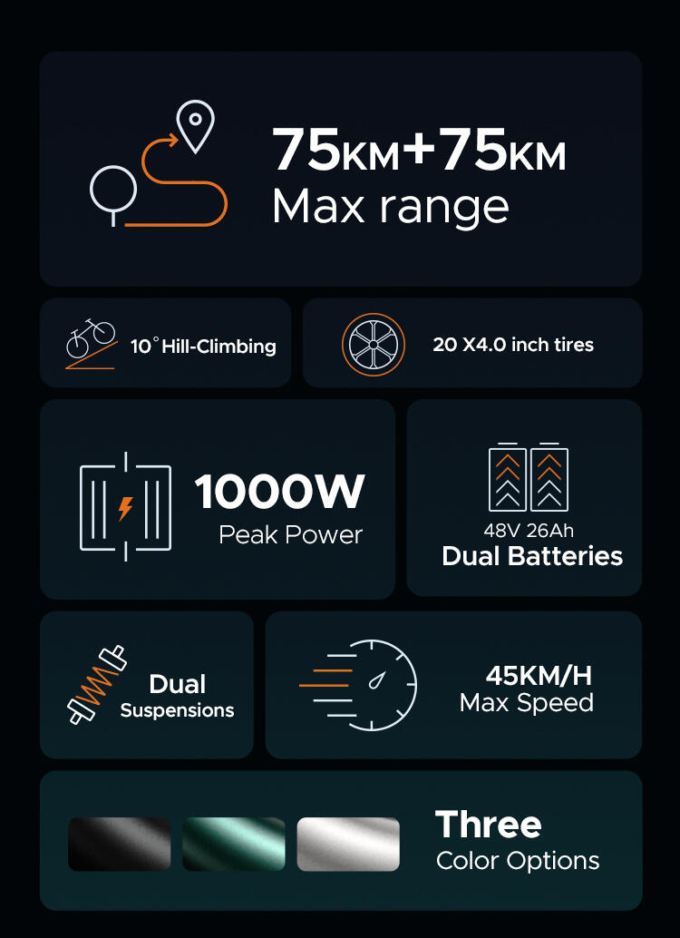 Rower elektryczny ENGWE M20 z dwoma akumulatorami 6/7