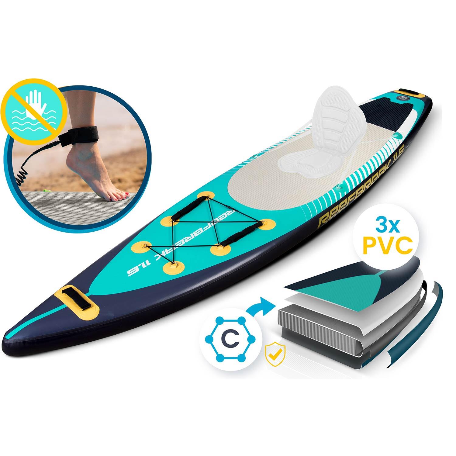 Deska SUP do pływania Neo-sport Reefbreak pompowana Stand Up Paddle 350 cm 3/7