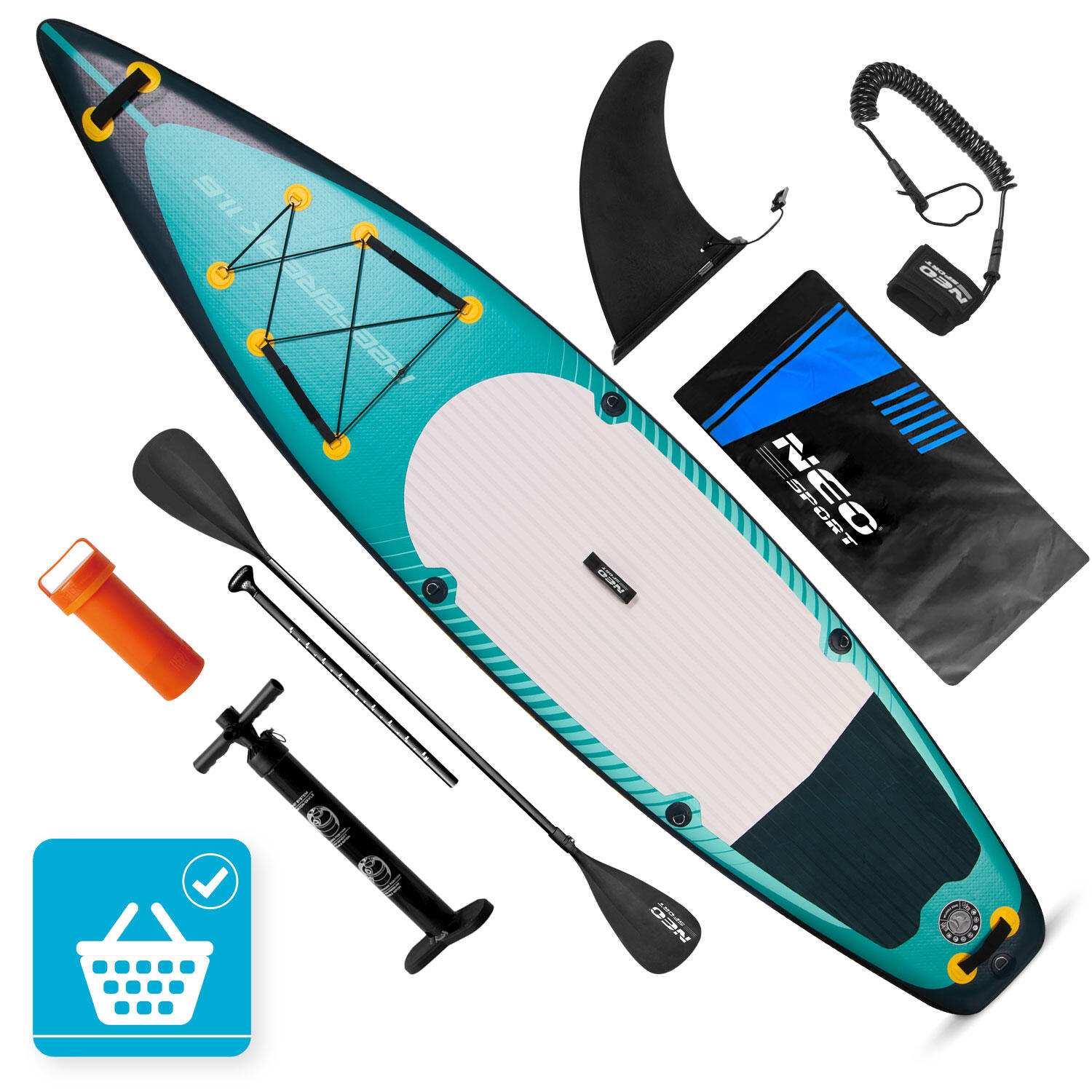 Deska SUP do pływania Neo-sport Reefbreak pompowana Stand Up Paddle 350 cm 2/7