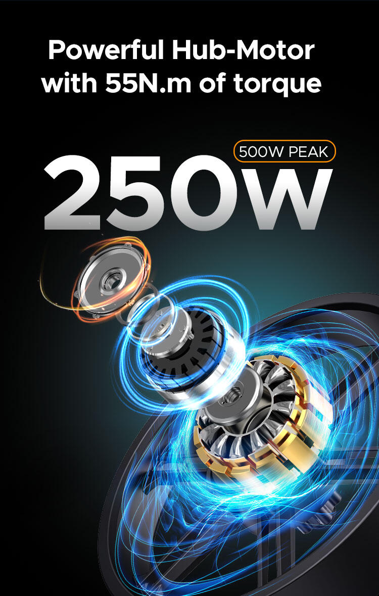 Składany rower elektryczny ENGWE ENGINE X 250 W z oponami Fat Tire 3/7