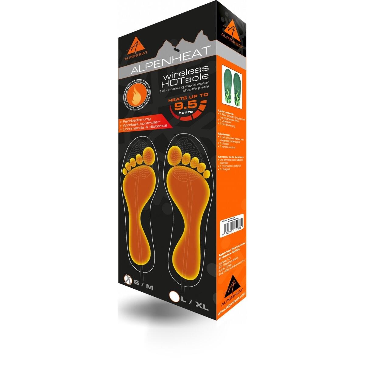 Semelles chauffantes ajustables sans fil Alpenheat ah11 36 41