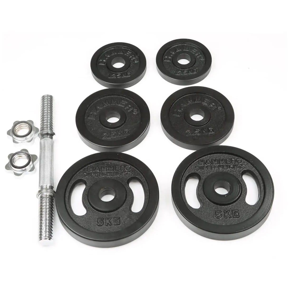 Set mancuerna 1x20kg Hammer 2/2