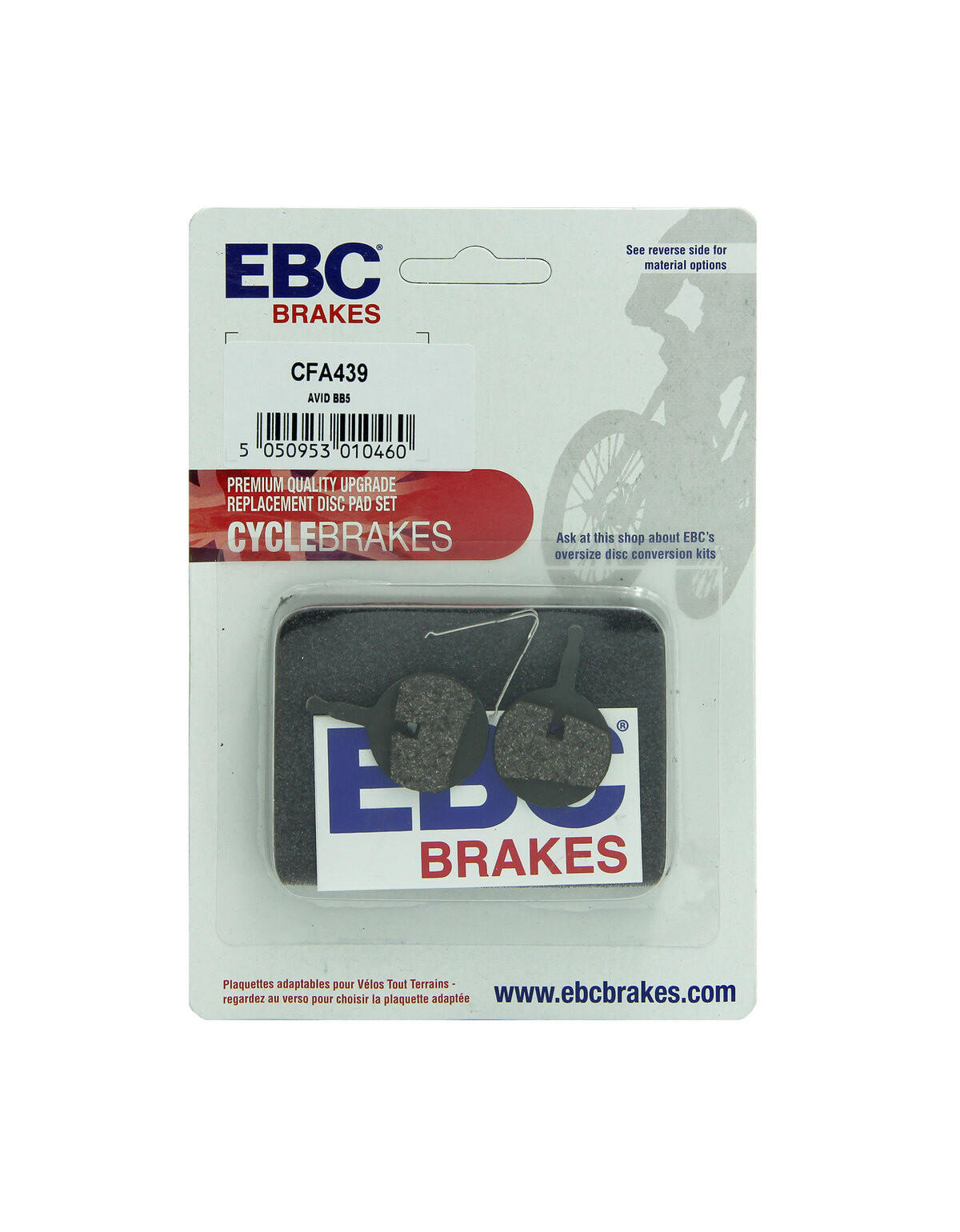 Klocki hamulcowe rowerowe (organiczne) EBC Brakes CFA439 2/2
