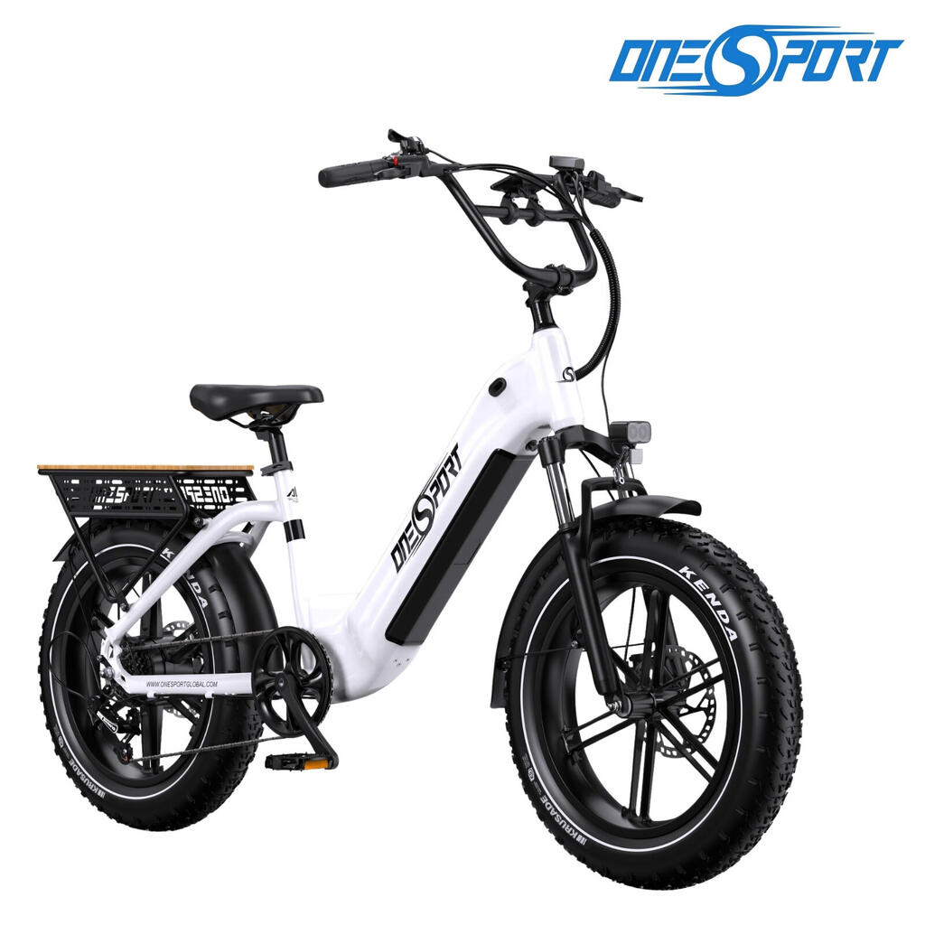 E-Bike low step-through OT08 20" 864WH electric bicycle unisex white