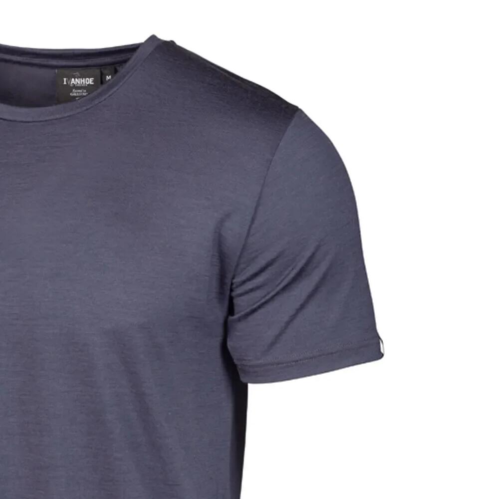 T-shirt UW Ceasar uomo - 100% lana merino extra fine - Blu acciaio 3/5