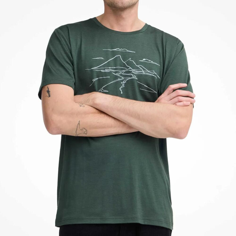 T-shirt UW Ceasar Mountain homme – 100% laine mérinos extra fine – Vert 5/5