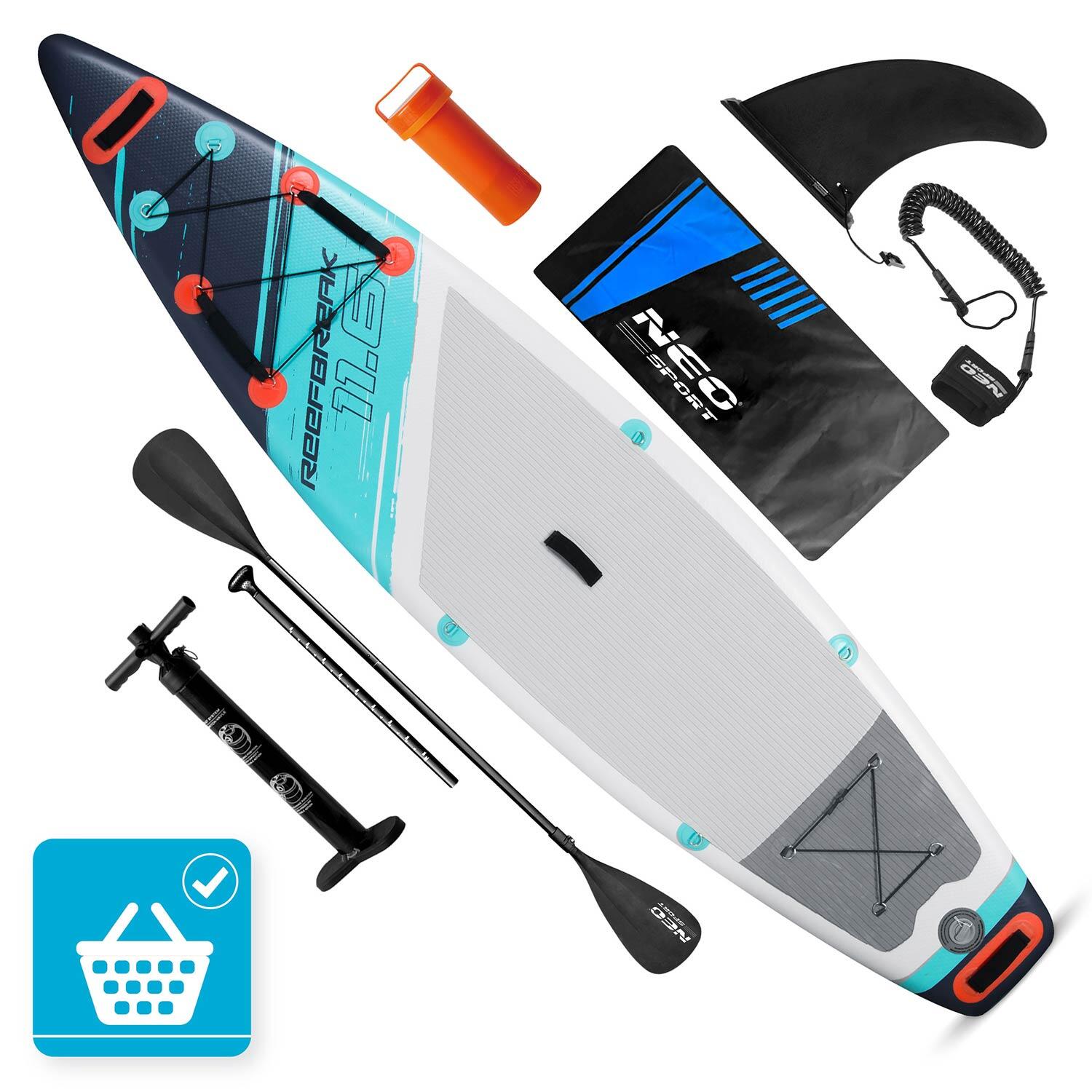 Deska SUP do pływania Neo-sport Reefbreak pompowana Stand Up Paddle 350 cm 2/7