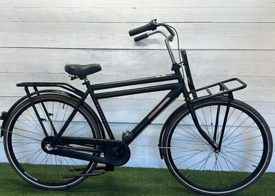 Sparta transport stadsfiets 28" zwart - cargo, coasterrem, inkl. voordrager