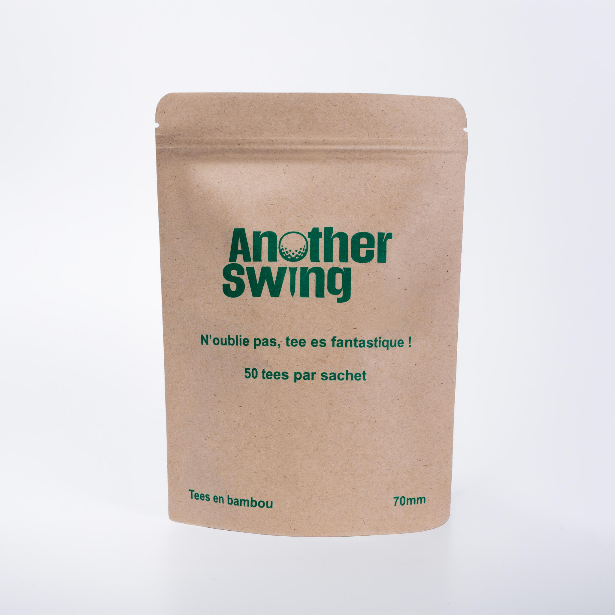 Another Swing Golf Tees Bambus 70mm - 50 Bio Tees - Französische Marke 5/6