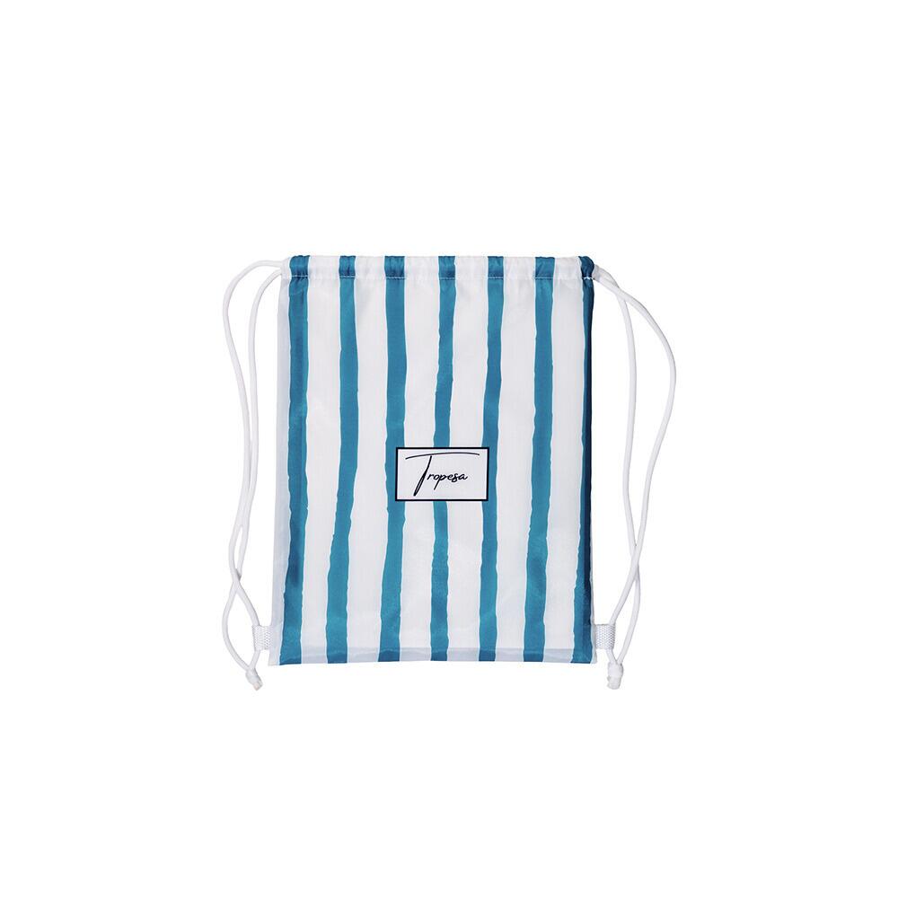 Poncho de Bain adulte 80/110 cm, rayé vert et blanc 3/7