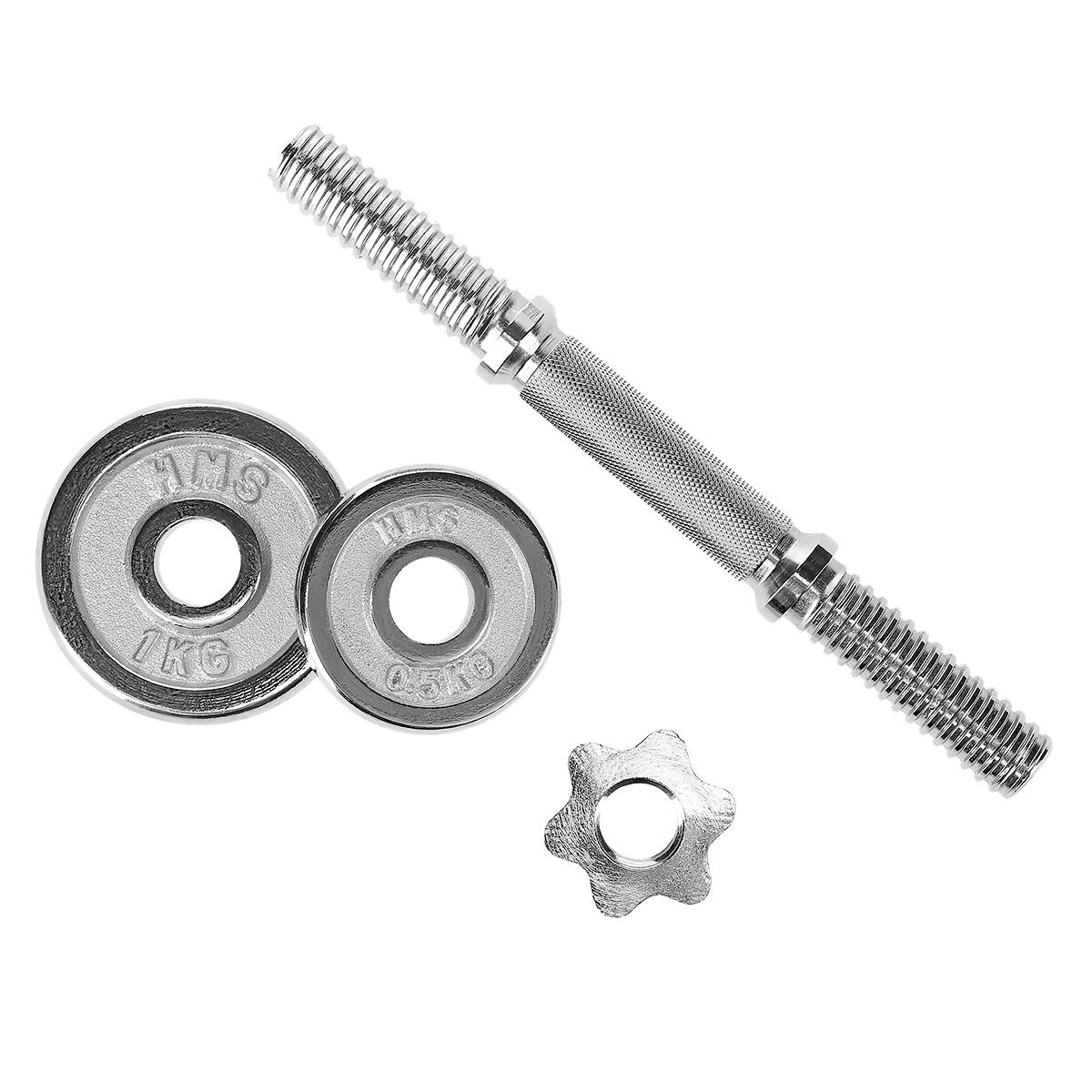 Sztangielki w walizce chrome 2x7,5 kg HMS STC 7/7