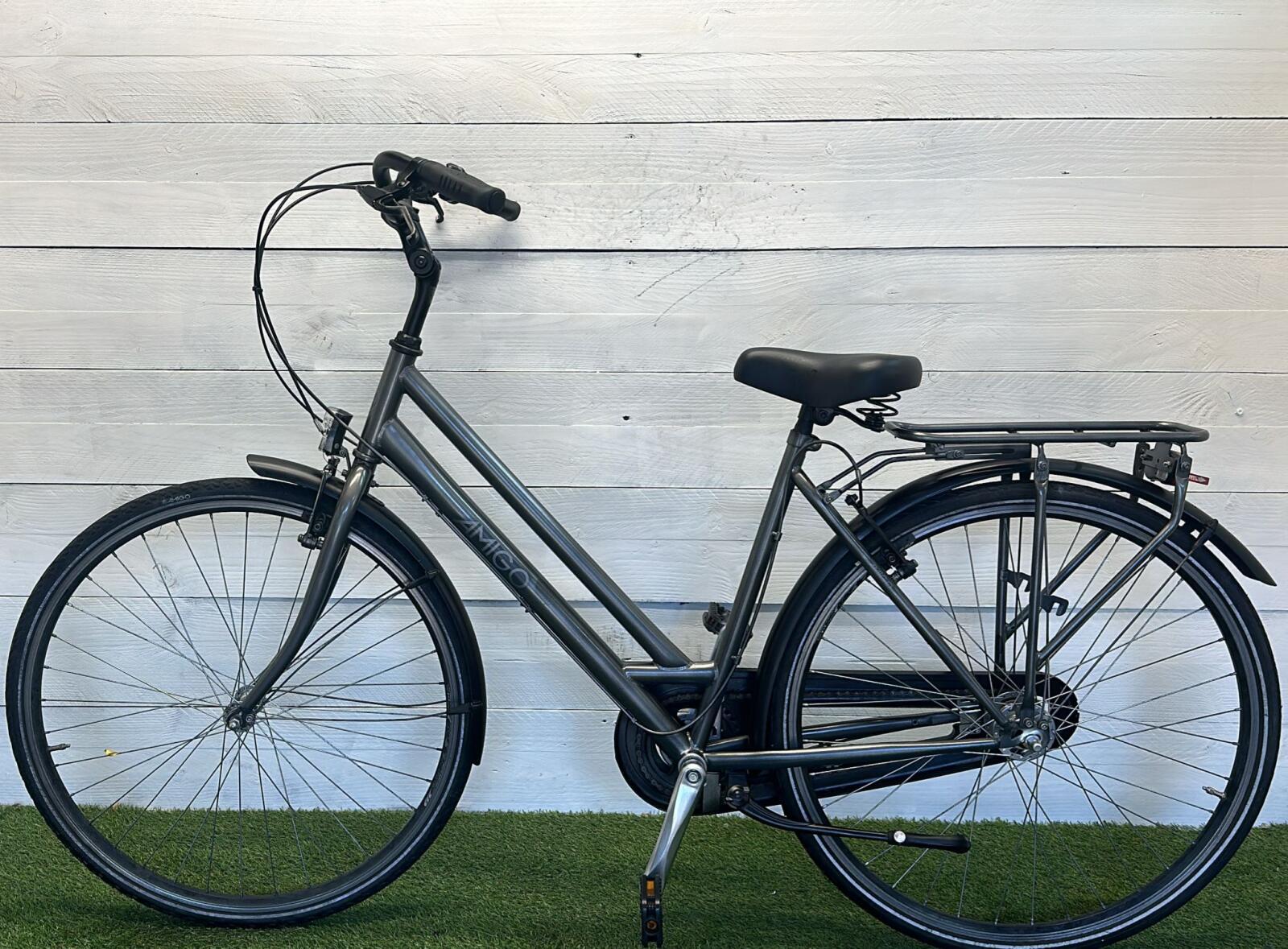 Tweedehands dames stadsfiets, 28" grijs 3/3