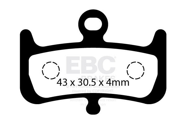 Klocki hamulcowe rowerowe (organiczne) EBC Brakes CFA736 2/2