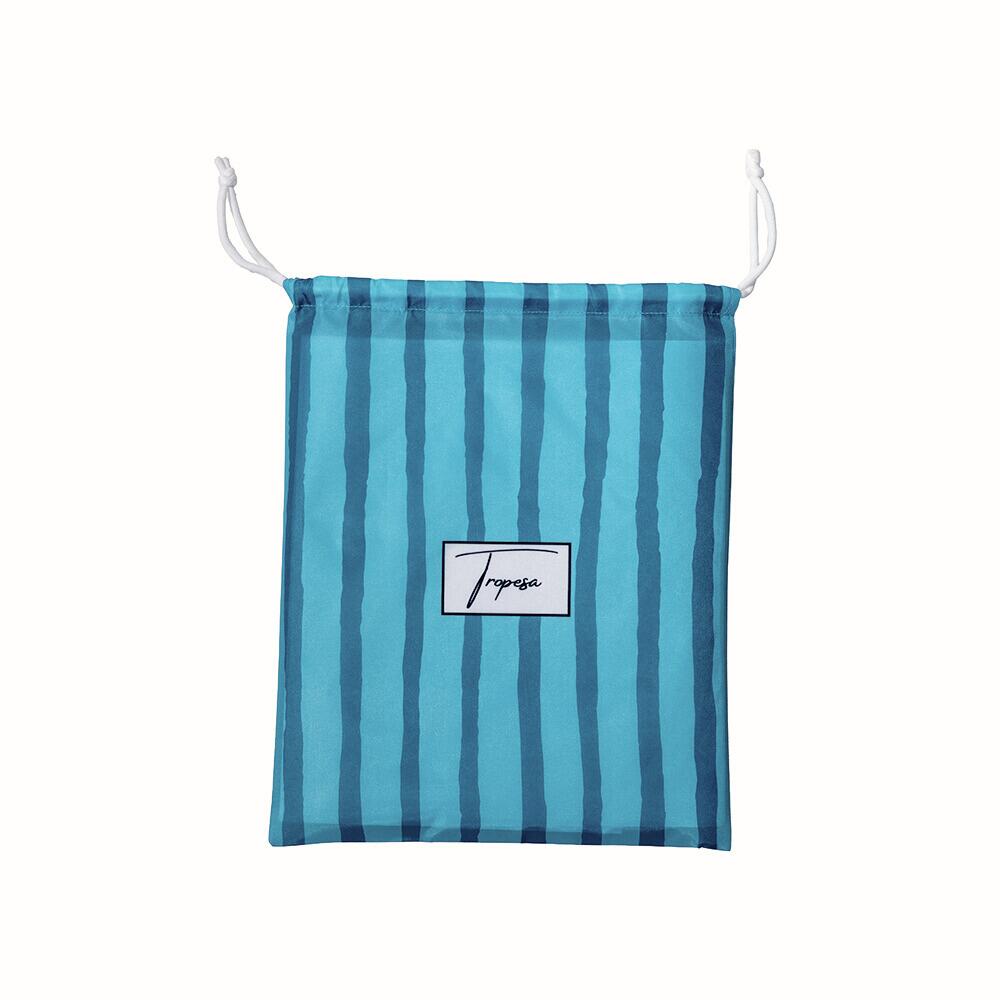 Serviette de plage 160 x 90 cm, imprimée à rayures vert et vert foncé 3/7