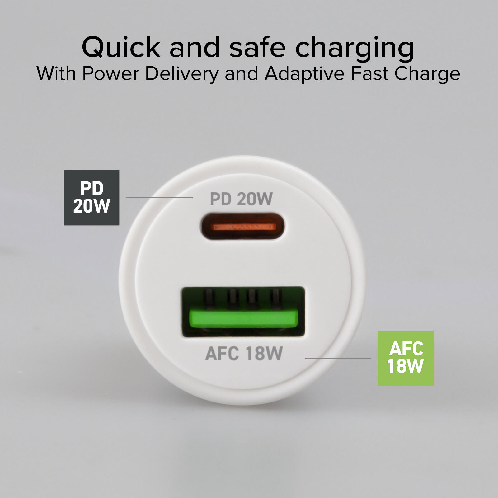 Caricatore auto 20W con doppia USB 3/6