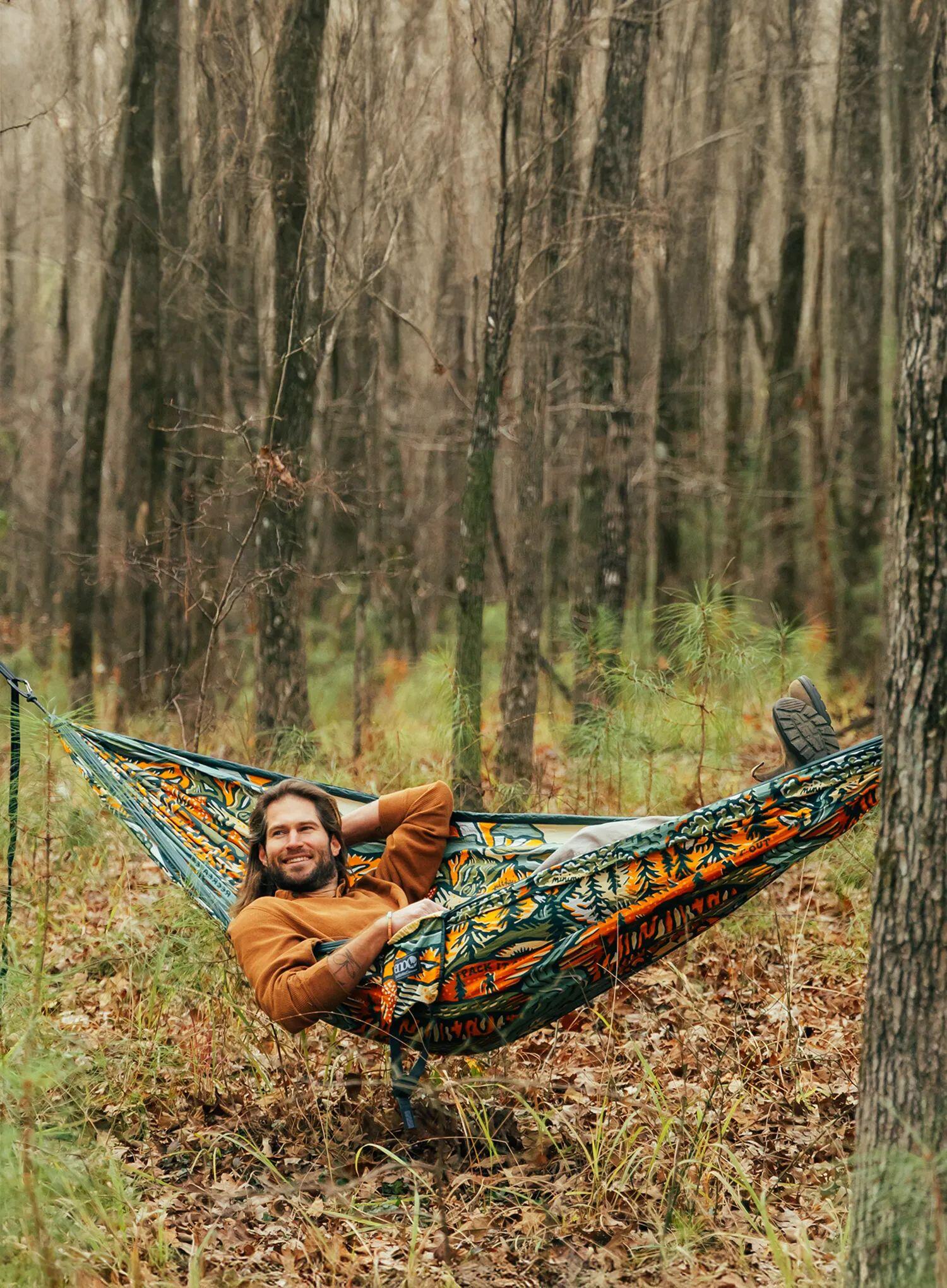 Hamak turystyczny dwuosobowy ENO DoubleNest Print - Giving Back Hammock 2/7