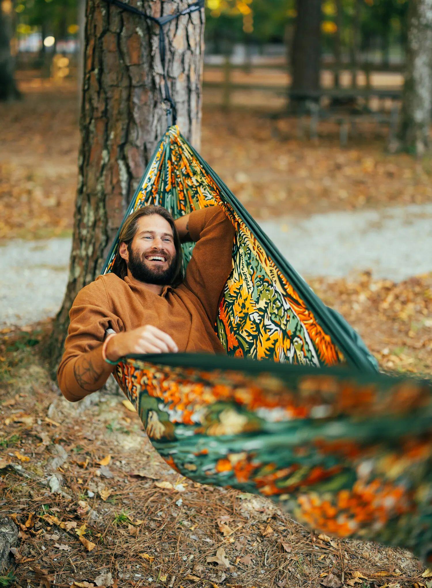Hamak turystyczny dwuosobowy ENO DoubleNest Print - Giving Back Hammock 5/7