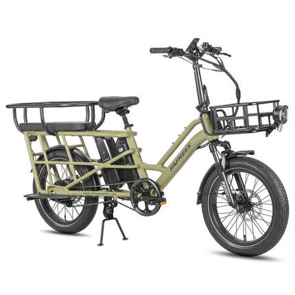 Vélo cargo électrique Fafrees FF20 CUV, 2 batteries 12 Ah, avec siège enfant
