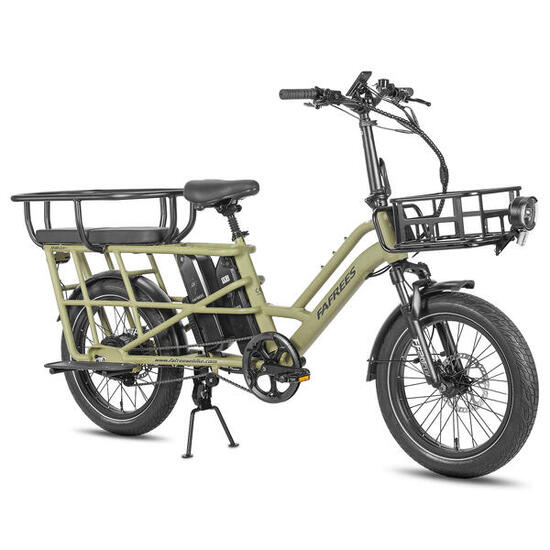 Vélo cargo électrique Fafrees FF20 CUV, 2 batteries 12 Ah, avec siège enfant